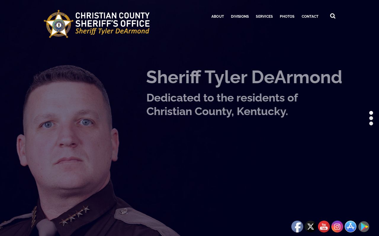 Christian County arrest history sheriff operational website