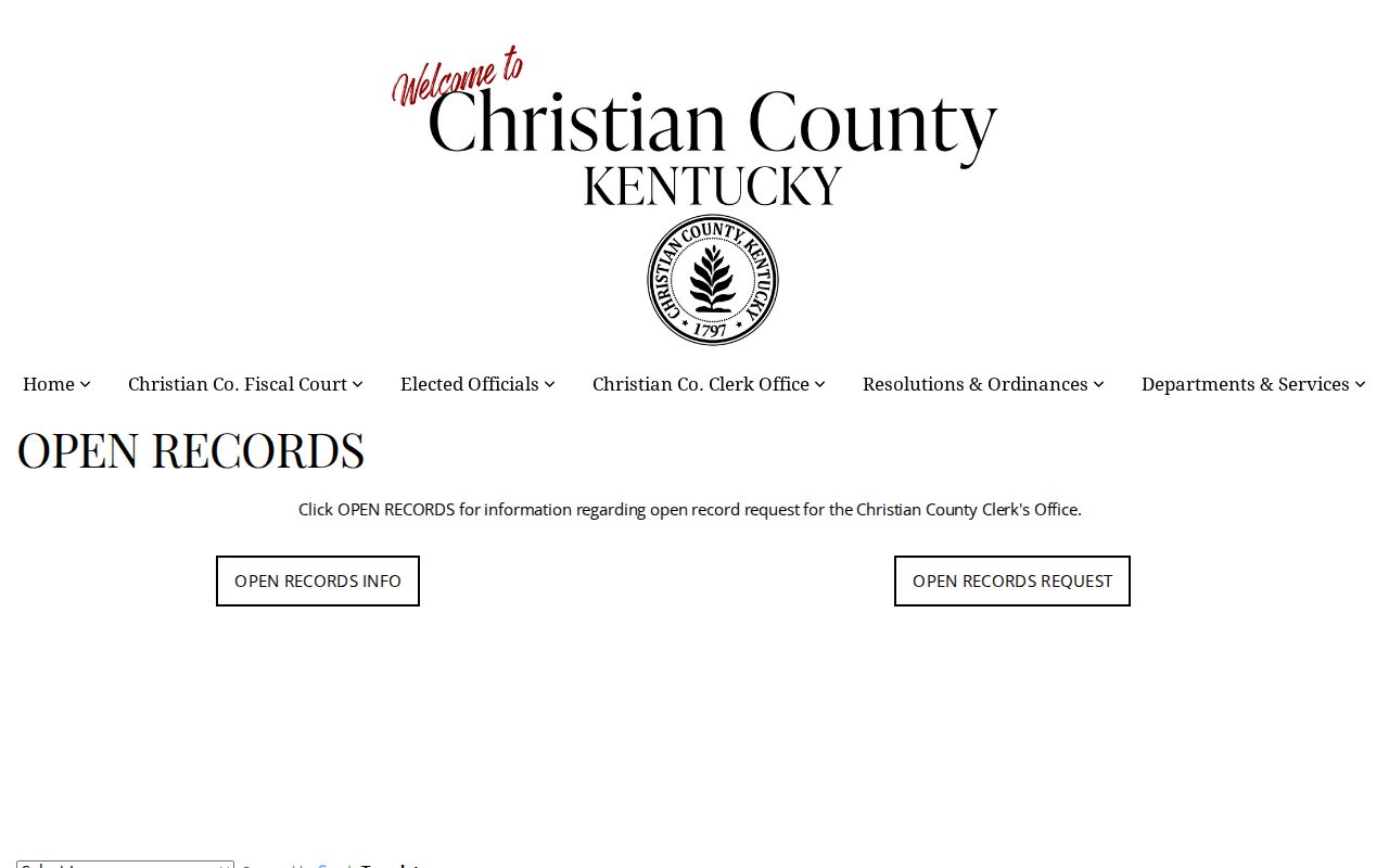 Christian County arrest report open records request