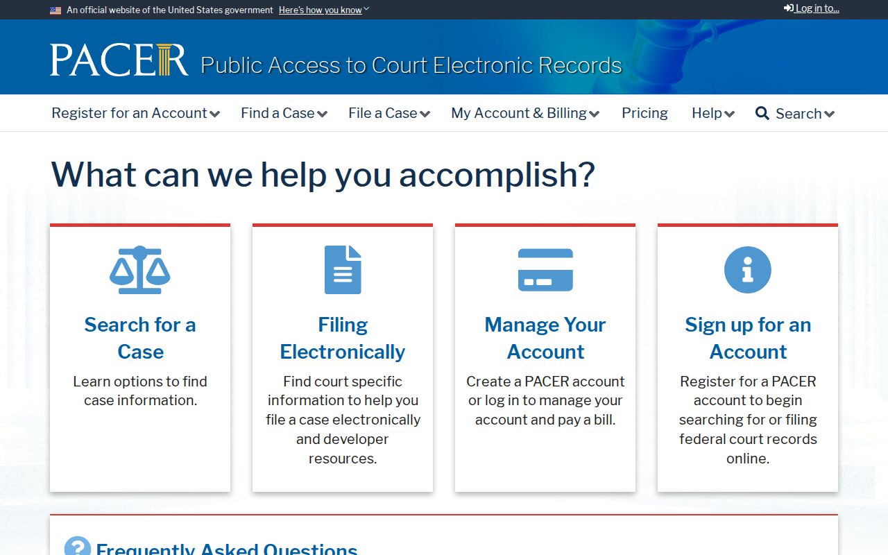 Christian County criminal court records federal PACER layer