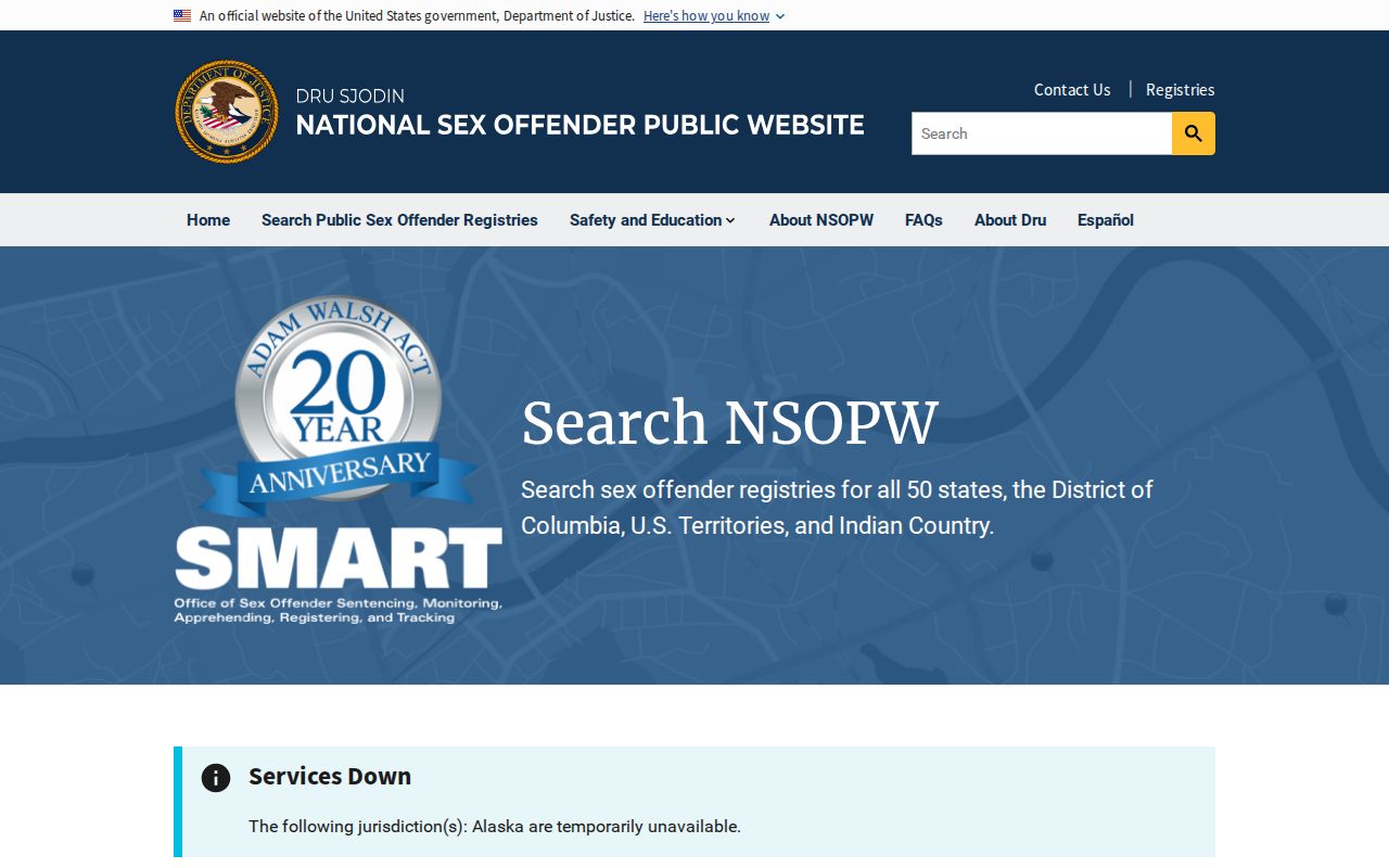 Christian County sex offender check using the national NSOPW registry search